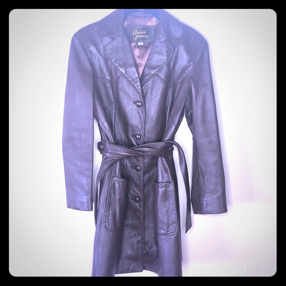 Vintage 80’s Brown Leather Jacket Mint David James